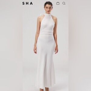 EVIANNA SATIN GOWN Misha. Size XS. Worn once.